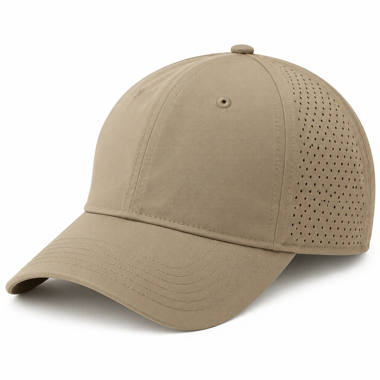 Baseballkappe One Size aus Textilgewebe in Beige mit Belüftung