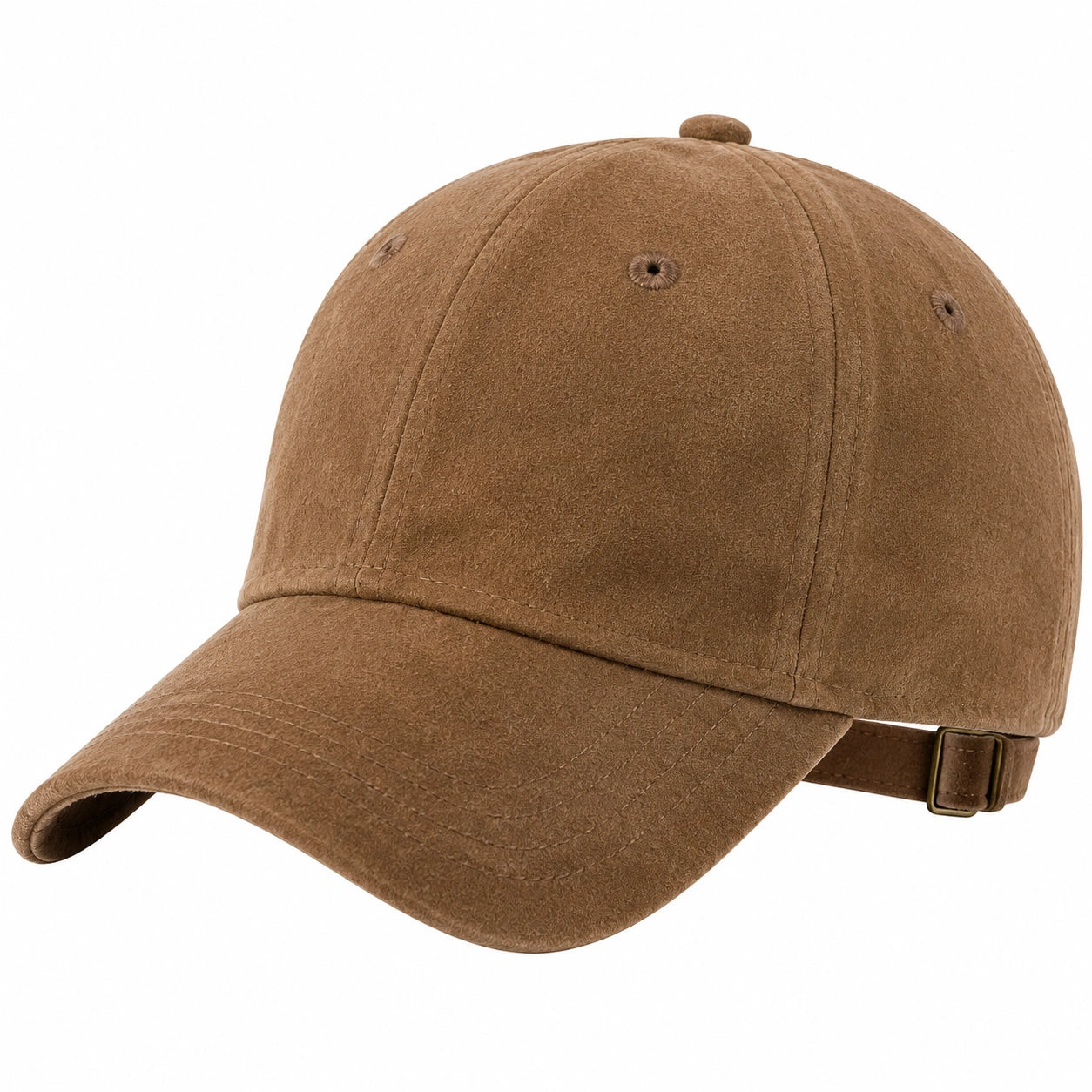 Baseballkappe Einheitsgröße Braun in Veloursoptik verstellbar für den Alltag