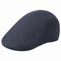 Schiebermütze Einheitsgröße dunkelblaues Textilgewebe klassische Flatcap für Alltag