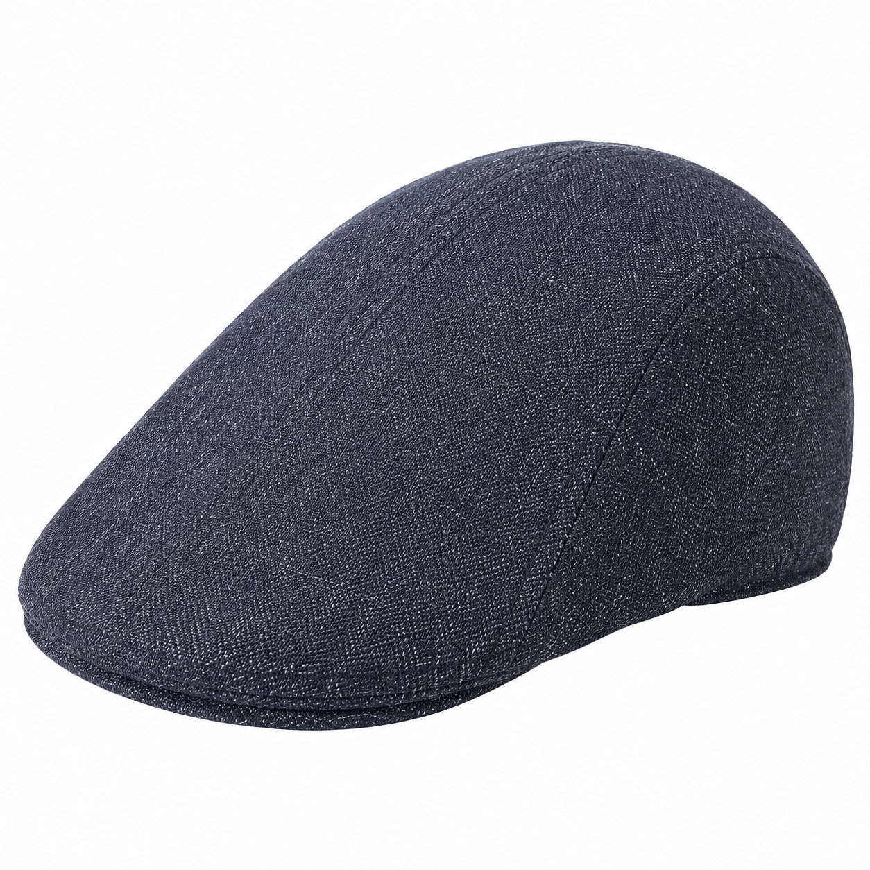 Schiebermütze Einheitsgröße dunkelblaues Textilgewebe klassische Flatcap für Alltag
