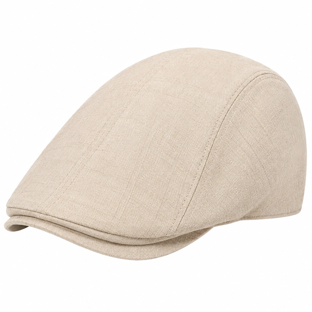 Schiebermütze Einheitsgröße aus strukturiertem Textil in Beige für Alltag und Freizeit