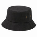 Bucket Hat Einheitsgröße aus Textil Schwarz mit Belüftungsösen
