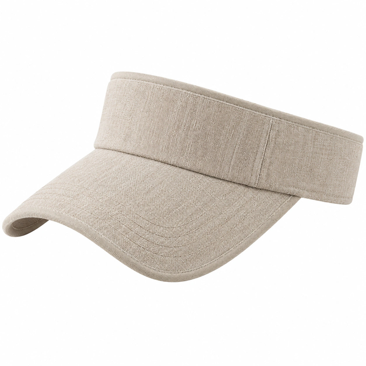 Sonnenschild Einheitsgröße aus Textilgewebe in Beige - gebogener Schirm für Alltag
